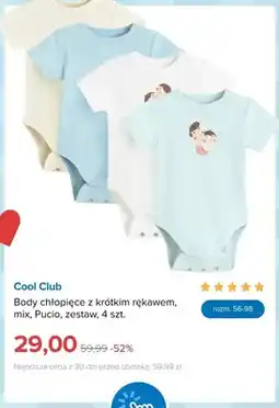 Smyk Body chłopięce z krótkim rękawem Cool Club mix Pucio 4-pak oferta