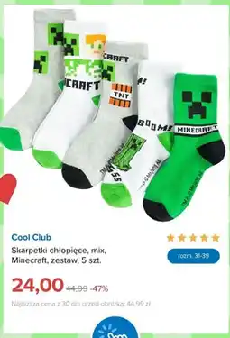 Smyk Skarpetki chłopięce Cool Club Minecraft 5-pak oferta