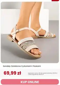 Renee Sandały damskie Renee Ozdobione Cyrkoniami i Paskami oferta