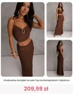 Renee Strukturalny komplet na lato top na ramiączkach i spódnica Reneé oferta