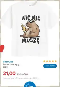 Smyk T-shirt chłopięcy Cool Club biały oferta
