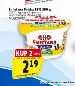 Prim Market Śmietana Polska 18% Mlekovita oferta