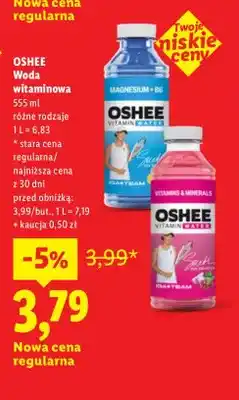 Lidl Woda witaminowa Oshee witaminy i minerały oferta