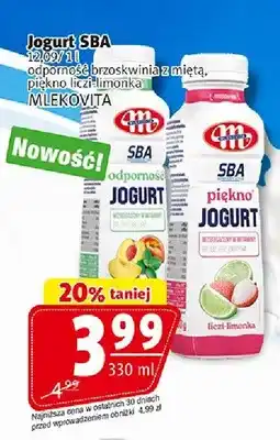 Prim Market Jogurt SBA odporność brzoskwinia z miętą Mlekovita oferta