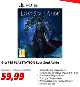 Media Markt Gra PS5 PLAYSTATION Lost Soul Aside oferta