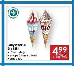 Makro Lody w rożku Big Milk czekoladowe oferta