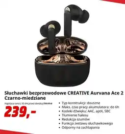 Media Markt Słuchawki bezprzewodowe Creative Aurvana Ace 2 czarno-miedziane oferta