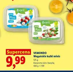 Lidl Wegańskie kulki minis Vemondo z bazylią oferta