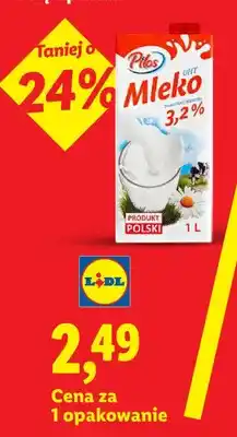 Lidl Mleko UHT 3,2% Pilos oferta