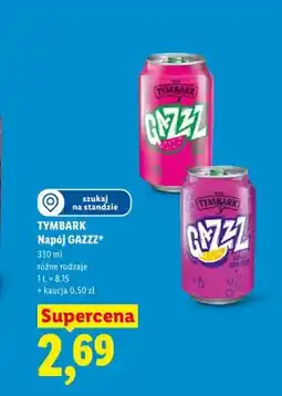 Lidl Napój gazowany Tymbark Gazzz Arbuz oferta