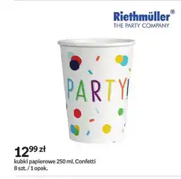 Empik Kubki papierowe 250 ml Confetti Riethmüller oferta