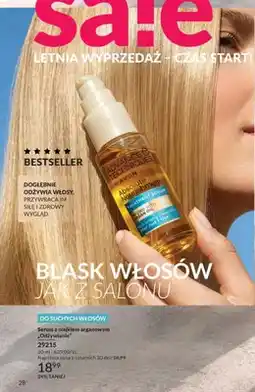 Avon Serum do suchych włosów z olejkiem arganowym Odżywianie Avon Advance Techniques oferta