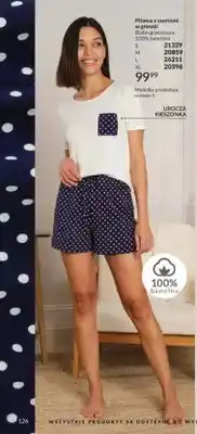Avon Piżama z szortami w groszki biało-granatowa oferta