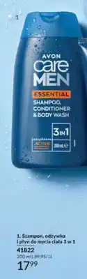 Avon Szampon odżywka i płyn do mycia ciała 3 w 1 Avon Care Men Essential oferta