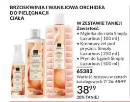 Avon Zestaw kosmetyków do ciała Avon Simply Luxurious mgiełka + żel pod prysznic + płyn do kąpieli oferta