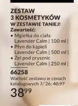 Avon Zestaw 3 kosmetyków Avon Senses Lavender Calm oferta
