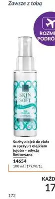 Avon Suchy olejek do ciała w sprayu z olejkiem jojoba Avon Skin So Soft edycja limitowana oferta