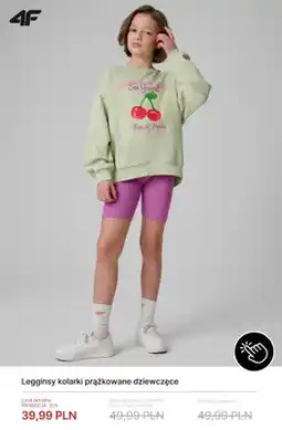 4F Legginsy kolarki prążkowane dziewczęce 4F oferta
