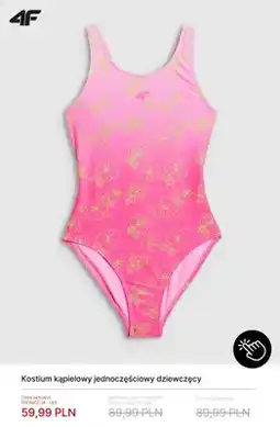 4F Kostium kąpielowy jednoczęściowy dziewczęcy 4F oferta