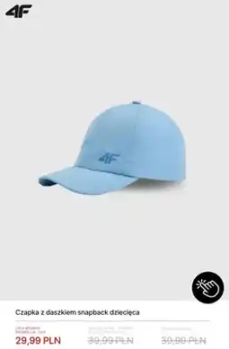 4F Czapka z daszkiem snapback dziecięca 4F oferta