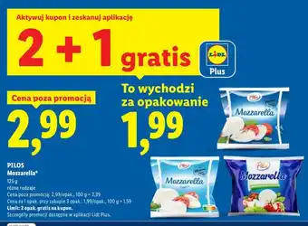 Lidl Ser Mozzarella Light Pilos oferta