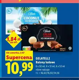Lidl Batony lodowe Gelatelli Cream Flavour 6-pak oferta