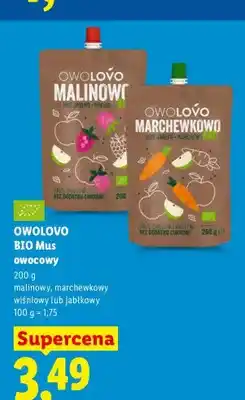 Lidl Mus owocowy Owolovo BIO wiśniowy oferta