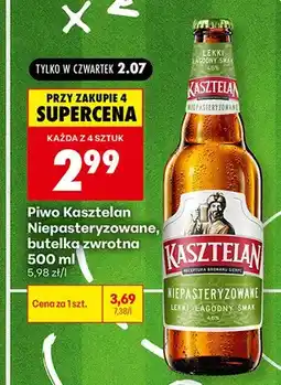 Biedronka Piwo Kasztelan Niepasteryzowane oferta