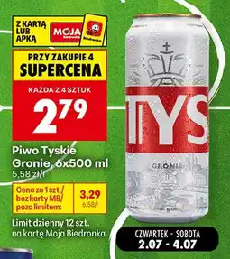 Biedronka Piwo Tyskie Gronie oferta