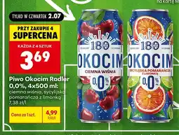 Biedronka Piwo bezalkoholowe Okocim Radler Ciemna Wiśnia oferta