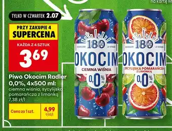 Piwo bezalkoholowe Okocim Radler Ciemna Wiśnia