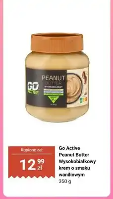 Biedronka Krem orzechowy Go Active Peanut Butter Wysokobiałkowy o smaku waniliowym oferta