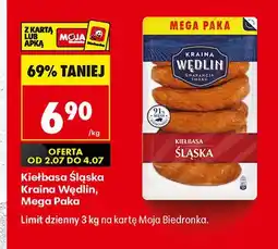 Biedronka Kiełbasa Śląska Kraina Wędlin Mega Paka oferta