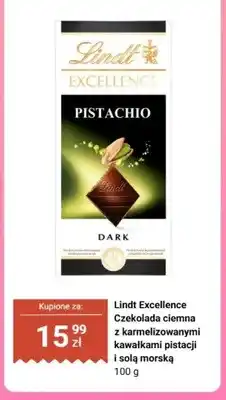 Biedronka Czekolada ciemna Lindt Excellence z karmelizowanymi kawałkami pistacji i solą morską oferta