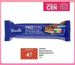 Biedronka Baton proteinowy Vitanella Protein bez dodatku cukrów 27% białka oferta