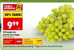 Biedronka Winogrono jasne na wagę oferta