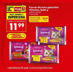Biedronka Karma dla kota w galaretce Whiskas Tasty Mix 8-pak oferta