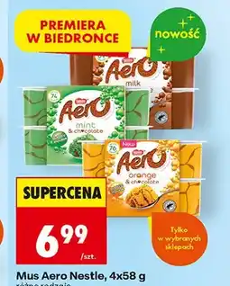 Biedronka Mus czekoladowy Aero Nestle orange & chocolate oferta