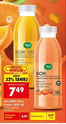 Biedronka Sok HPP Vital Fresh jabłko pomarańcza oferta