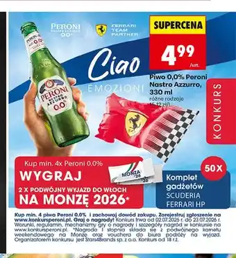 Biedronka Piwo bezalkoholowe Peroni Nastro Azzurro oferta