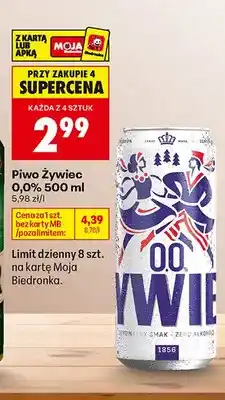 Biedronka Piwo bezalkoholowe Żywiec oferta