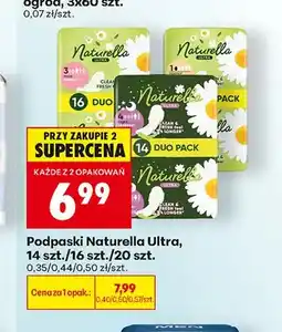 Biedronka Podpaski Naturella Ultra oferta