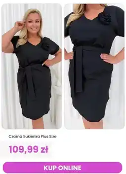 Modna Kiecka Sukienka damska czarna ModnaKiecka.pl Plus Size oferta