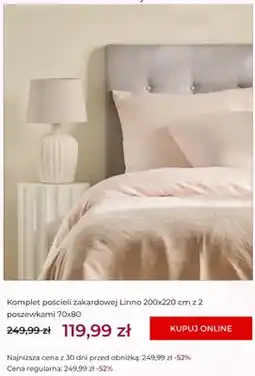 Home&You Komplet pościeli żakardowej Linno 200x220 cm z 2 poszewkami 70x80 cm home&you oferta