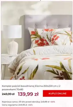 Home&You Komplet pościeli bawełnianej Elorina 200x220 cm z 2 poszewkami 70x80 oferta