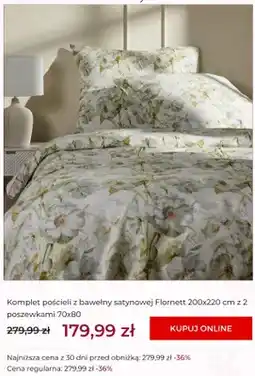 Home&You Komplet pościeli z bawełny satynowej Flornett Home&You 200x220 cm oferta