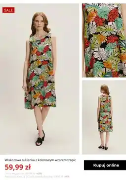 Greenpoint Sukienka wiskozowa Greenpoint z kolorowym wzorem tropic oferta