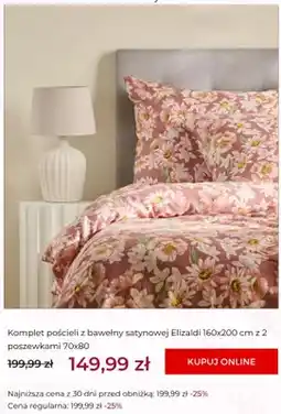 Home&You Komplet pościeli z bawełny satynowej home&you Elizaldi 160x200 cm z 2 poszewkami 70x80 oferta