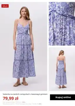 Greenpoint Sukienka na cienkich ramiączkach z kwiatowym printem Greenpoint oferta