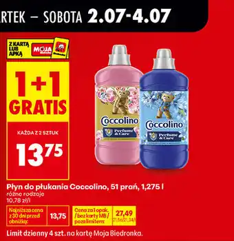 Biedronka Płyn do płukania Coccolino, 51 prań oferta